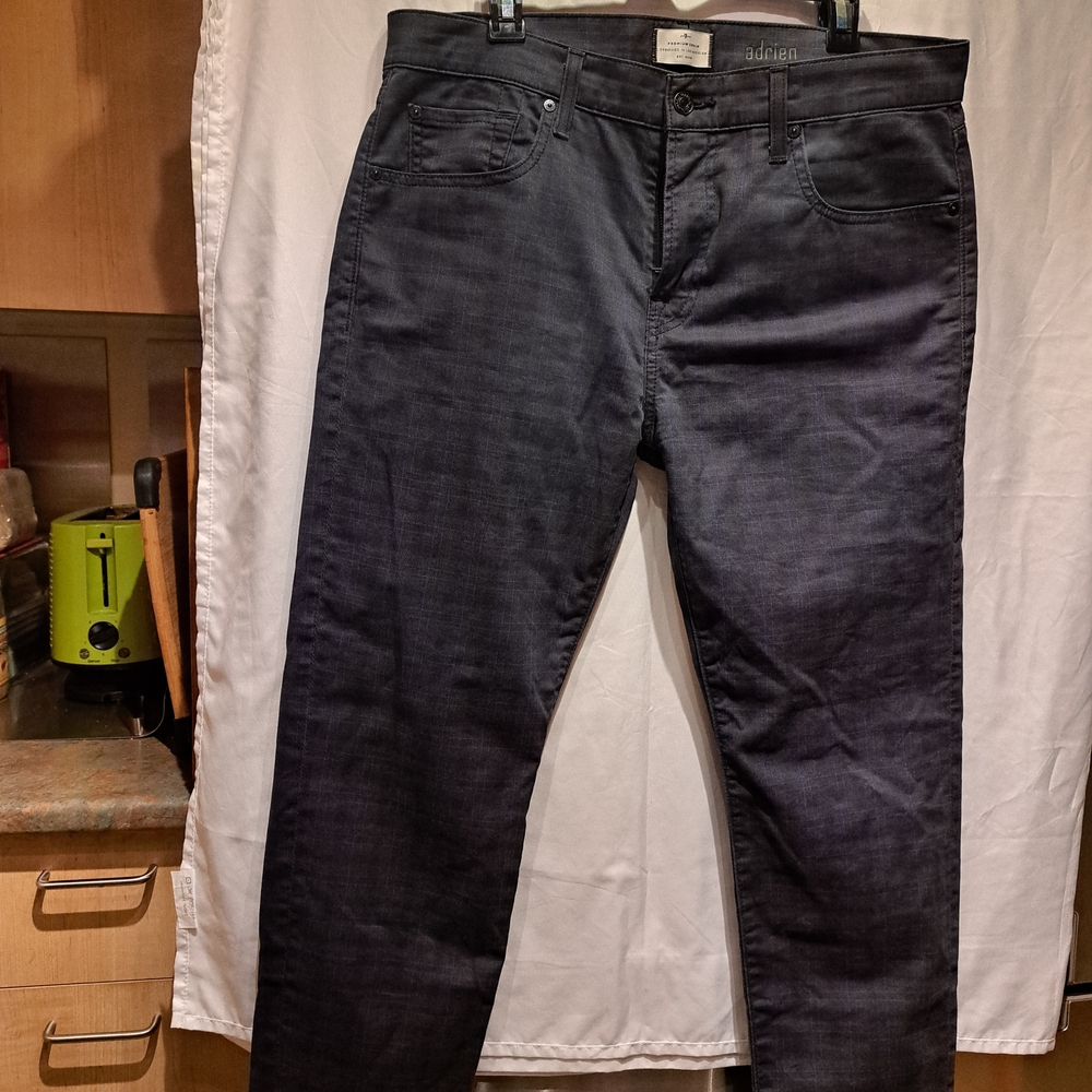 7 For All Mankind Men's Slim Straight Jeans - Dark Gray-blu